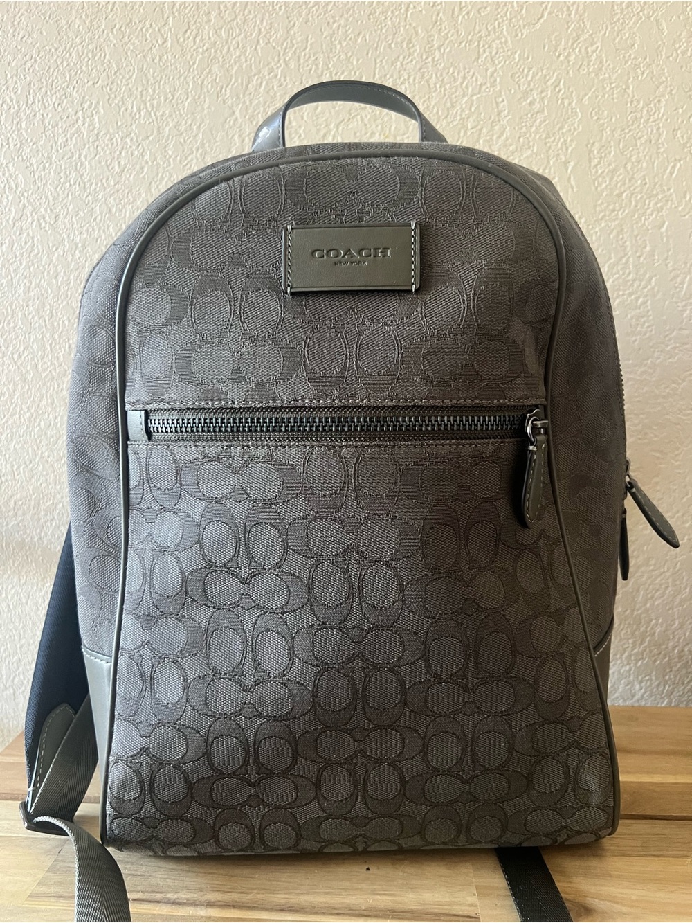 Coach Signature Logo Backpack in Gray